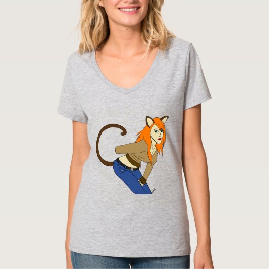 猫娘Tシャツ Tシャツ (正面)
