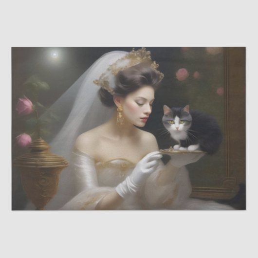 猫嫁絵を描油。 薄葉紙 (正面)