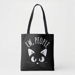 猫嫌いのためのおもしろTシャツ 人見知り猫 トートバッグ