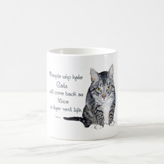 猫嫌いの人のための猫の知恵 コーヒーマグカップ (中央)