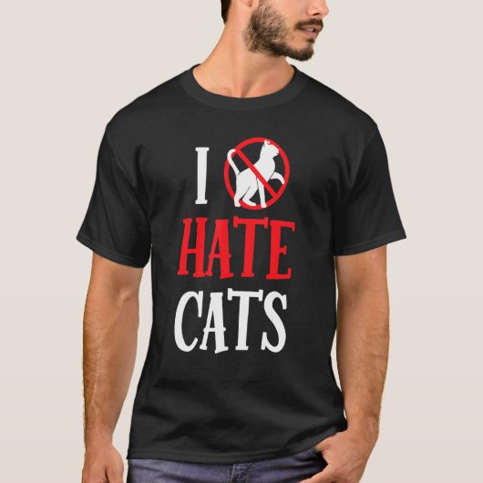 猫嫌いの格言 子犬 動物 Tシャツ (正面)