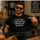 猫嫌い ダークユーモア 全ては食べられない Tシャツ
