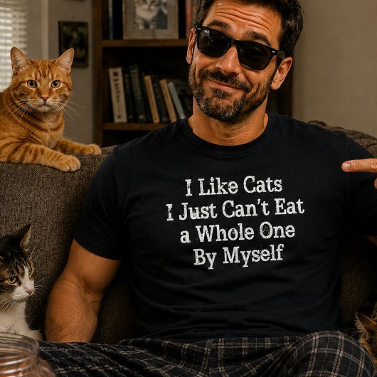 猫嫌い ダークユーモア 全ては食べられない Tシャツ