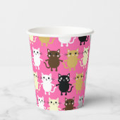 猫子供の誕生日パーティー 紙コップ (裏面)