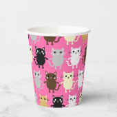 猫子供の誕生日パーティー 紙コップ (左)