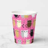 猫子供の誕生日パーティー 紙コップ (右)