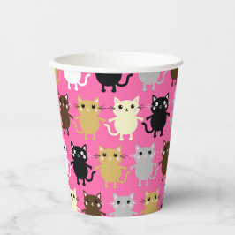猫子供の誕生日パーティー 紙コップ