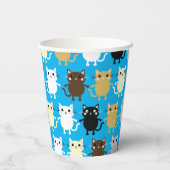 猫子供の誕生日パーティー 紙コップ (裏面)