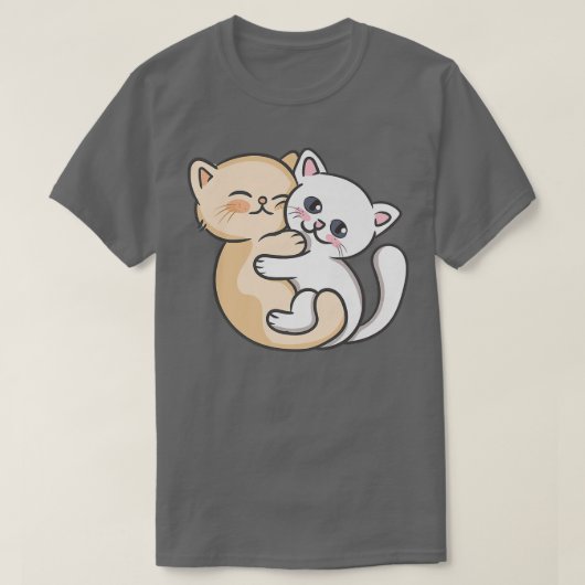 猫子可愛いかわいいアニメかわいい日本 Tシャツ (デザイン正面)