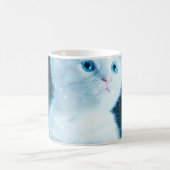 猫子猫の雪絵動物自然 コーヒーマグカップ (中央)