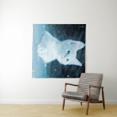 猫子猫の雪絵動物自然 タペストリー (インサイチュ(横))