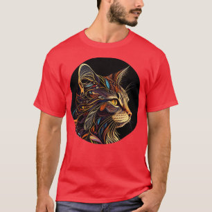猫子猫カラフル好き毎日ハッピーアップ Tシャツ
