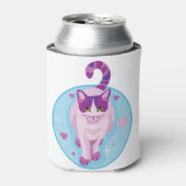 猫子猫ニャーピンクキッテンペルシャ猫 缶クーラー (缶正面)