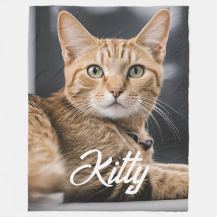 猫子猫パーソナライズされたペットフォトカスタマイズギフト フリースブランケット
