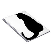 猫子猫座りシルエット輪郭ブラック ノートブック (右側)