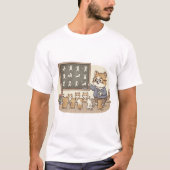 猫学校のサークルタイム 〜 かわいい子猫の保育園 Tシャツ (正面)