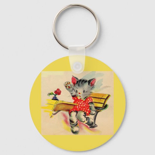 猫学生 キーホルダー (正面)