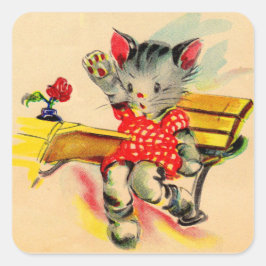 猫学生 スクエアシール