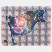猫宇宙における放射フリースブランケット フリースブランケット (正面(横))