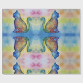 猫宇宙光沢ラッピング紙、30 x 6 ft ラッピングペーパー (フラット)