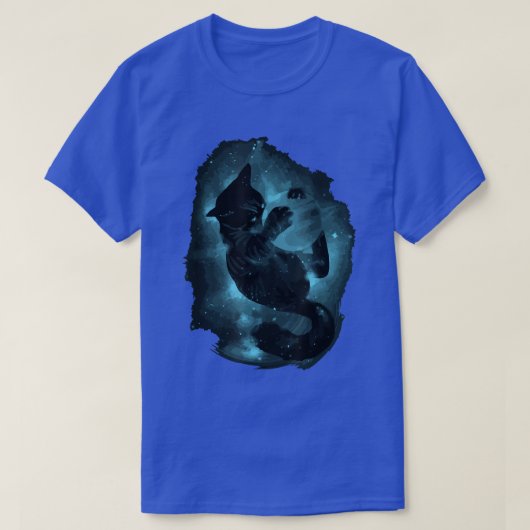 猫宇宙宇宙飛行士ねこミーム円惑星 Tシャツ (デザイン正面)