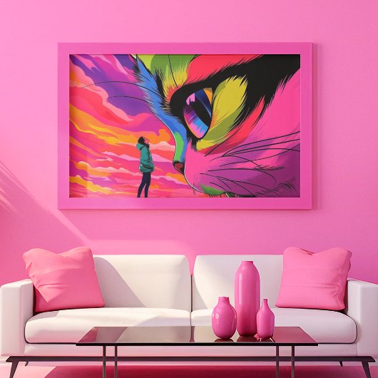 猫宇宙眼差し：宇宙会議 キャンバスプリント