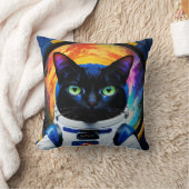 猫宇宙飛行士クッション クッション (ブランケット)