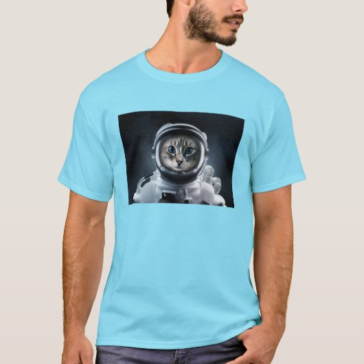 猫宇宙飛行士クロエ Tシャツ (正面)