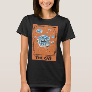 猫宇宙飛行士タロットカード神秘的なカード神秘的なカルト Tシャツ