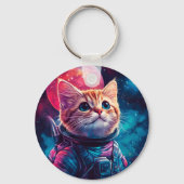猫宇宙飛行士ピンク宇宙 キーホルダー (裏面)