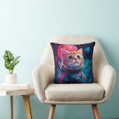 猫宇宙飛行士ピンク宇宙 クッション (椅子)