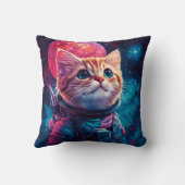 猫宇宙飛行士ピンク宇宙 クッション (裏面)