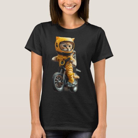 猫宇宙飛行士ペット Tシャツ (正面)