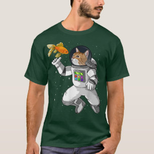 猫宇宙飛行士宇宙宇宙飛行士の衣装 Tシャツ