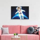 猫宇宙飛行士宇宙 キャンバスプリント (インサイチュ (リビング))