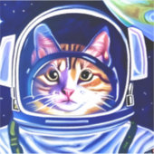 猫宇宙飛行士宇宙 シール (正面)