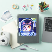 猫宇宙飛行士宇宙 シール (iPadカバー)