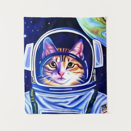 猫宇宙飛行士宇宙 タペストリー (正面)