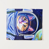 猫宇宙飛行士宇宙 タペストリー (正面(横))