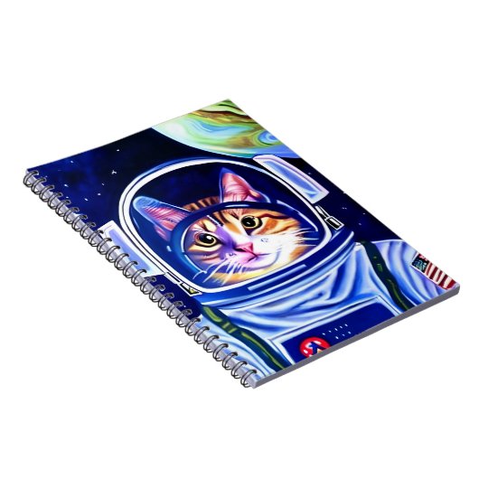 猫宇宙飛行士宇宙 ノートブック (右側)
