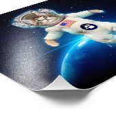 猫宇宙飛行士宇宙 フォトプリント (角)
