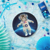 猫宇宙飛行士宇宙 ペーパープレート (パーティー)