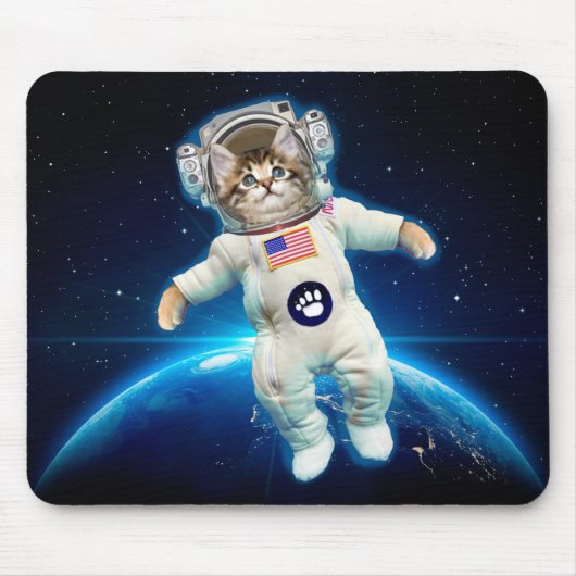 猫宇宙飛行士宇宙 マウスパッド (正面)