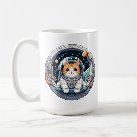 猫宇宙飛行士 コーヒーマグカップ (左)