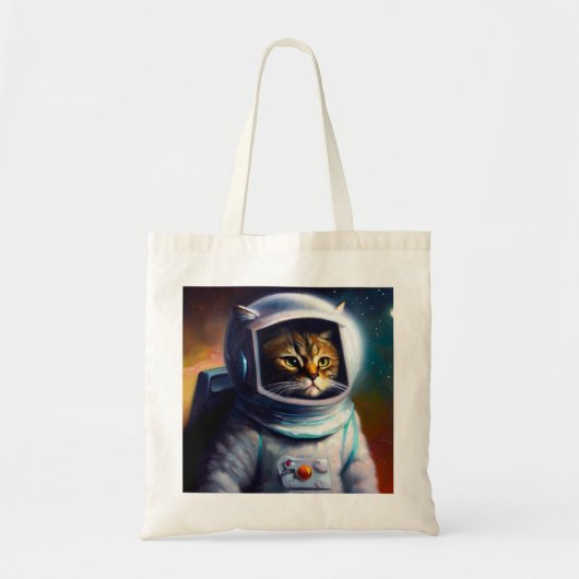 猫宇宙飛行士 トートバッグ (正面)