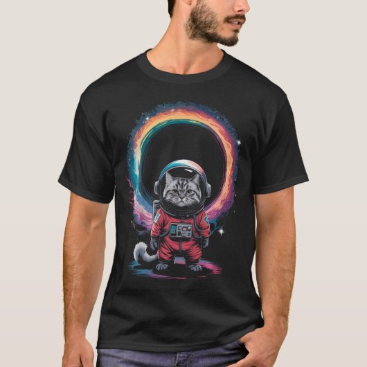 猫宇宙飛行士 天文学 天体物理学 科学者 Tシャツ (正面)