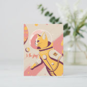 猫宇宙飛行士 星へ バースデー ポストカード (スタンド正面)