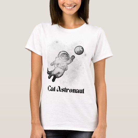 猫宇宙飛行士 Tシャツ (正面)