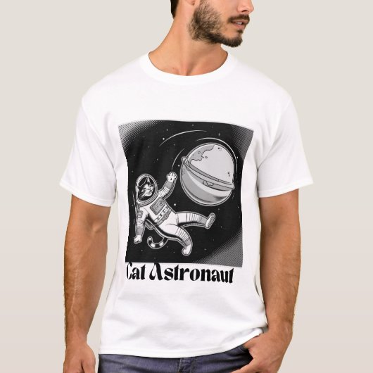 猫宇宙飛行士 Tシャツ (正面)