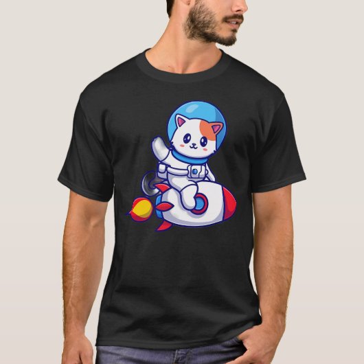猫宇宙飛行士 Tシャツ (正面)